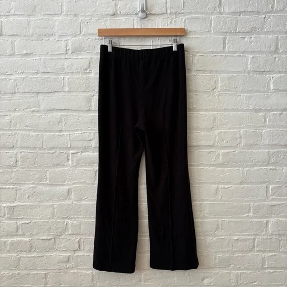 StatesideHoneyluxe Kick Flare Pants Seamed Knit Crop Black Small